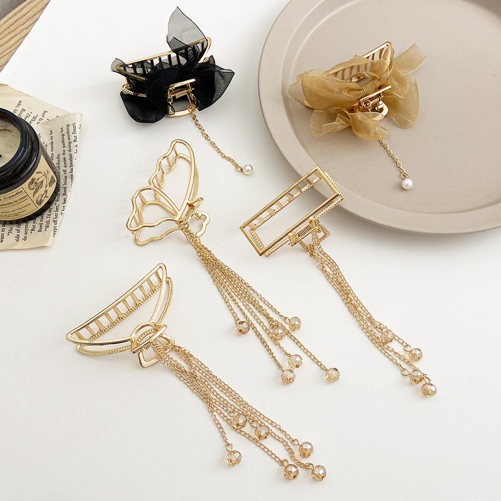 Wholesale Alloy Butterfly Heart Pendant Hair Grab